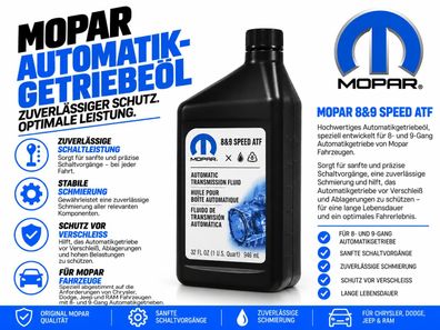 Automatikgetriebeöl 8 & 9 Gang ZF Getriebe (Inhalt 946ml) Mopar