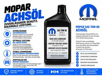 Achsöl 75W85 API GL-5 ZF-ELSD (Inhalt 1L) Mopar
