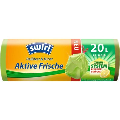 SWIRL Müllbeutel Anti-Geruch 20l mit Zugband