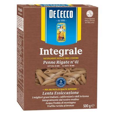 DE CECCO N°41 Integrale Penne Rigate Vollkorn 500g