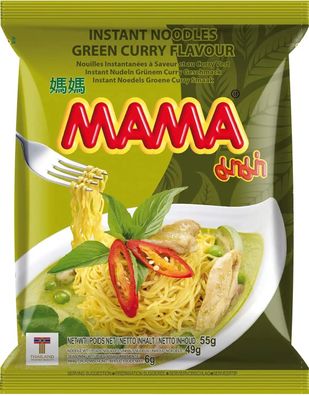 MAMA Instant Nudeln Green Curry 55g Blister