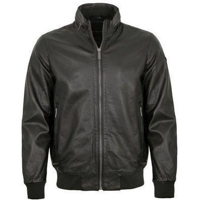 Bugatti - Herren Echtleder Lederjacke Lammnappa Blouson schwarz
