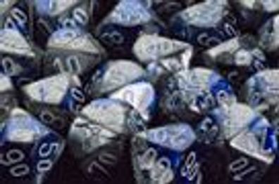 Gemini™ Polyhedral Blue-Steel w/white 7-Die Set