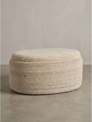 Sitzhocker Stoff mit Textilbezug mit Stauraum Oval Modern - Coimbra Kadima