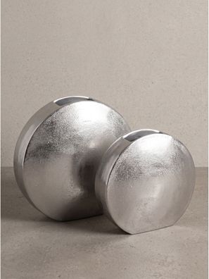 Vasen 2er-Set Aluminium handgefertigt Rund - Berlenga Kadima