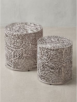 Beistelltische 2er-Set Aluminium - RIAZA Kadima
