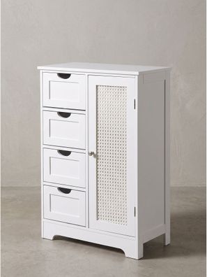 Badschrank MDF mit Stauraum Rechteckig Landhaus 55x30x80 cm - ADOUR Kadima