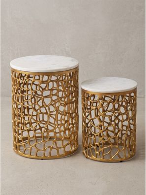 Beistelltische 2er-Set Marmor - ASTLUX Kadima