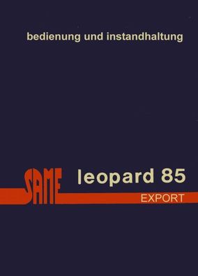 Anweisung für Bedienung und Wartung Leopard 85 Export