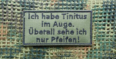 Patch: "Ich habe Tinitus im Auge" (2 Varianten)