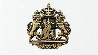 Pin Bayern Wappen mit Löwen Freistaat - 3 x 3,5 cm