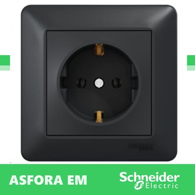 EM Anthrazit Schneider Electric Steckdose Schalter Taster Tv Sat Cat 6 USB