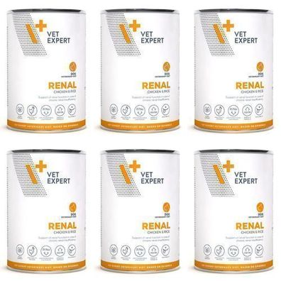 VetExpert Veterinary Diet Hunde-Nassfutter mit Huhn und Reis, 6 x 400 g