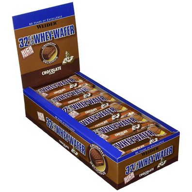 Weider Whey Wafer – 24 × 35 g Riegel-Box, verschiedene Geschmacksrichtungen