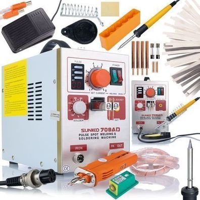 Rosfix Punktschweißgerät Sunkko 709AD – 3,2kW 800A | für Akkupackbau