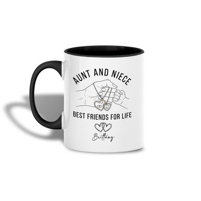 Tante und Nichte Tasse Personalisiert mit Namen „Aunt And Niece“ Weihnachtsgeschenk