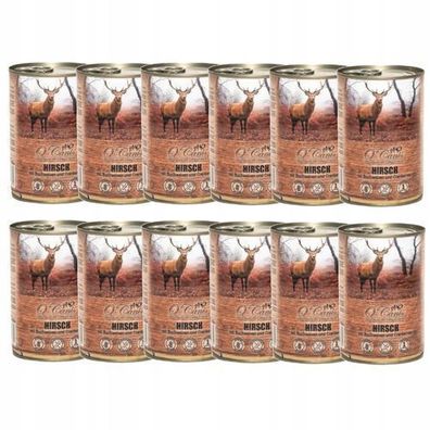 O'CANIS Hirsch mit Buchweizen - Nassfutter für Hunde - 12 x 400 g
