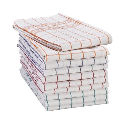 HygoClean 300004 Geschirrtücher Karo Baumwolle 70 x 50 cm 10er Pack