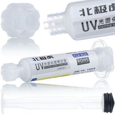 Rosfix UV-Soldermaske Weiß 10ml – Isolierend & Schnellhärtend | PCB-Schutz