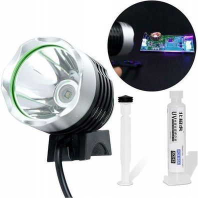 Rosfix Set UV-Soldermaske Weiß 10ml mit Spritze + UV-Lampe | PCB Schutz