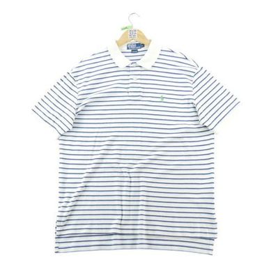 Polo Ralph Lauren Kurzärmeliges Herren Poloshirt Weiß Größe L #QWE4032