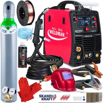 Weldman MIGTEC 200 Schweißgerät MIG MAG MMA WIG 230V 50Hz 10-200A