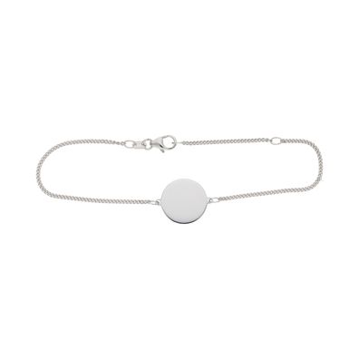 Gravur Armband Silber 925 rhodiniert rund JuwelmaLux JL48-03-0185 Made in Germany