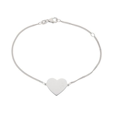 Armband mit Gravurplatte Herz Silber 925 JuwelmaLux JL48-03-0186 Made in Germany