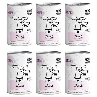 Pepe Enten-Haustierpackung 99 % Ente 6 x 400 g