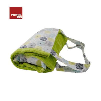 POWER INN® Strandtuchtasche ca. 95x178cm | Grün/Weiß | Liegehandtuch 3 in 1