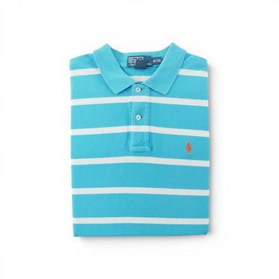 Polo Ralph Lauren Herren Poloshirt kurzarm blau Größe XL #QWE4036