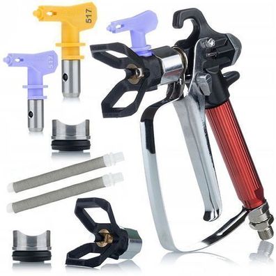 Rosfix Set Farbspritzpistole RJ1 – Düse 517, 3000psi, 1/4" Anschluss