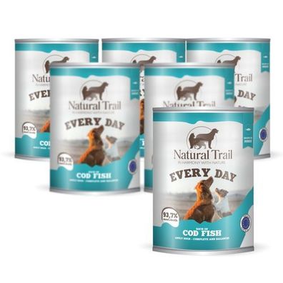 6 * Natural TRAIL EVERY DAY Hund 800 g Kabeljau