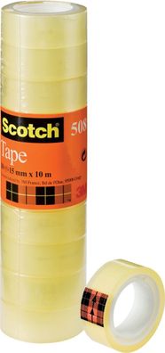 Scotch® 5081510 Klebeband Transparent 508, PP, Bandgröße (L x B): 10 m x 15 mm, 10 Ro