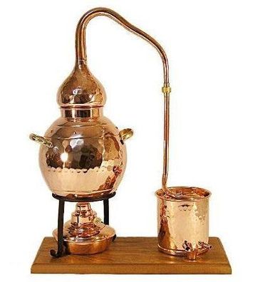 CopperGarden®" 2 Liter Tischdestille Alembik | Mit Spiritusbrenner