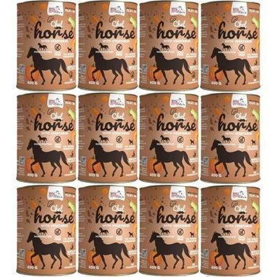 SYTA MICHA Pferdefleisch mit Gemüse Nassfutter für Hunde, Dose 12 x 400 g
