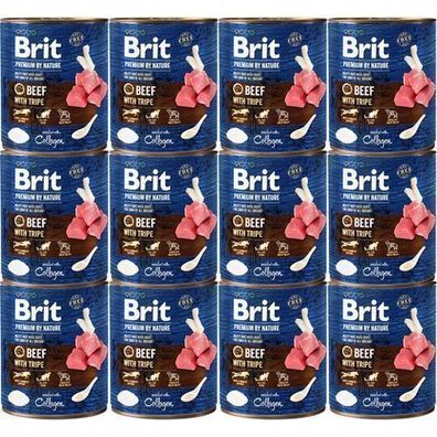 Brit Premium By Nature Rindfleisch & Kutteln 12 x 800 g
