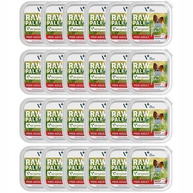 VetExpert Rohfleisch-Paleo-Rindfleischpastete Mini Adult 24 x 150 g