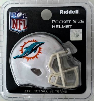 NFL Miami Dolphins Pocket Mini Helm Footballhelm 4x5cm Riddell 095855941615