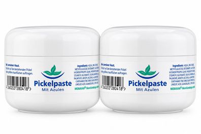 Moravan Pickelpaste mit Azulen 2x30 ml - Doppelpack gegen Pickel & unreine Haut