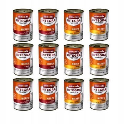 Animonda Integra Nieren für Hunde, Geschmacksmischung, 12 x 400 g