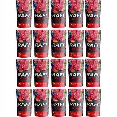 Rafi Hundefutter mit Blaubeeren und Rindfleisch 20 x 500 g