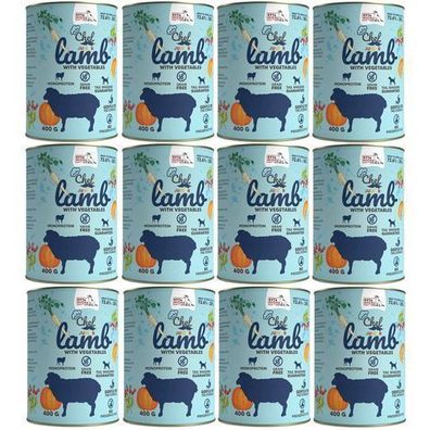 SYTA MICHA Lamm mit Gemüse Nassfutter für Hunde, Dose 12 x 400 g