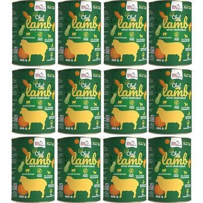 SYTA MICHA Lamm mit Gemüse Nassfutter für Hunde, Dose 12 x 400 g