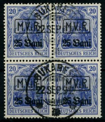 BES. 1WK D-MV Rumänien Nr 2 gestempelt Viererblock X741D96