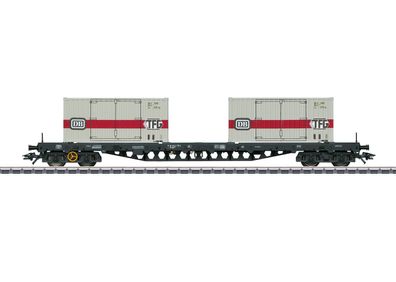 Maerklin 47048 Tragwagen mit 2 Containern DB IV Spur H0