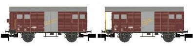 Hobbytrain H24251 2er Set gedeckte Güterwagen K3 SBB, Ep.I Spur N