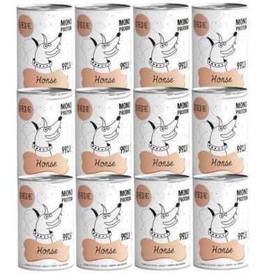 Nassfutter für Hunde Paka Zwierzaka Pepe Horse 99% Pferd 12x400g