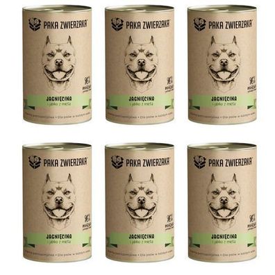 Tierpackung Lamm und Apfel mit Minze 6x400g