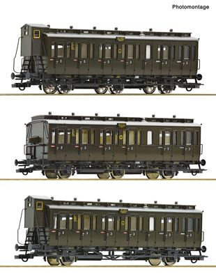 Roco 6200254 3-tlg. Set: Personenwagen Spur H0